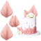 BETESSIN 4pz Topper Torta Foglie Cake Topper per Torta in Carta Foglie di Palma Cake Topper Foglie per Decorazione Torta Compleanno Matrimonio Comunione Festa Rosa(2 Misure)