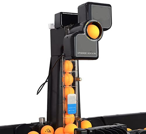 COYEUX Tischtennis-Roboter tragbar, Launcher zum Ping-Pong-Üben, intelligenter Trainingskopf mit 100 Ping-Pong-Bällen, 9 Arten von Spin-Ball-Loops, zum Training mit Tischtennisbällen