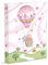 Album photo de naissance cm 21x28 avec poches contient 200 photos cm 13x18, montgolfière rose