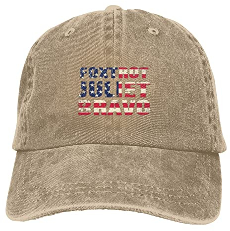351 Herren Damen Baseballkappe, Foxtrot Juliet Bravo Warnte Uns Vor American Flag Vintage Baseballmütze Verstellbar Cotton Cap Baumwolle Trucker Kappe Für Sport Wander Angeln
