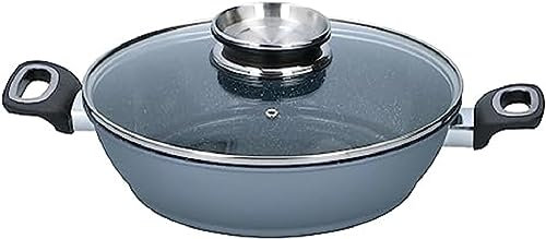 alpina Kasserolle - Ø28cm - mit Glasdeckel - Antihaftbeschichtung - Alle Herdarten - Aluminium/Glas