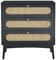 BAÏTA Commode Anatole Noir et cannage rotin