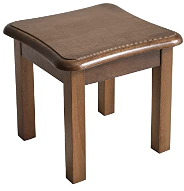 Aibiju Kids Step Stool, Small Short Stool, Shoe Changing Stool, Solid Wood Stool for Kids,Portable Stools for Adults Heavy Duty, Plant Table,Brown,JPRF-1353