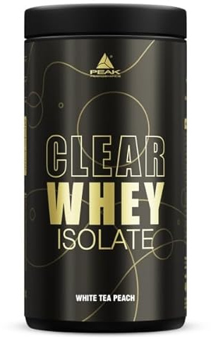 PEAK Clear Whey Isolate - 450g Geschmack White Tea Peach I 15 Portionen I hochwertiges Protein I klare Konsistenz I fruchtiger, erfrischender Geschmack I fettfrei, zuckerfrei
