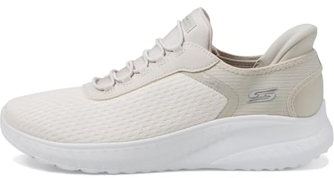 Skechers Zapatillas sin cordones “manos libres” Bobs Squad Chaos-in Color para mujer, Blanco sucio, 9.5 Wide