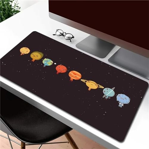 Tapis de Souris de Jeu XXL - 1000x500mm - Ours Mignon Rose - Tapis de Clavier Antidérapant avec Bords Cousus - Lavable et résistant - pour Joueur,Bureau et Maison