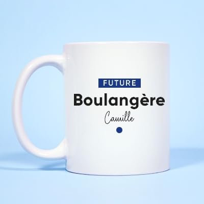 CADEAUX.COM - Mug Personnalisable - Future Boulangère - Mug Céramique - Tasse Classique Personnalisable - Résiste Au Micro Ondes et Lave Vaisselle - Idée Cadeau Original- Cadeau Homme, Femme