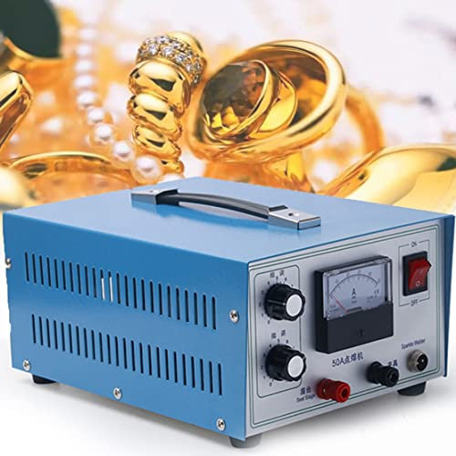 CYMYYDS 2 in1 50A Pulse Sparkle Spot Welder, Gold Silver Platinum Jewelry Welding Machine with Foot Pedal, Pulse Argon Arc Welding Machine Spot Welder for Jewelry Restoration