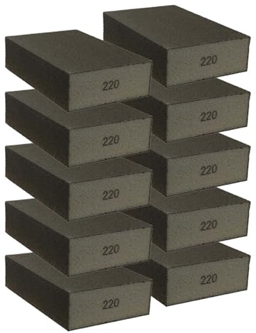 10 Stück Schleifschwamm Verschiedene Körnungen (Korn 220)