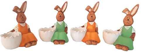 Comarco Sa Lapin coquetier en Terre Cuite, Multicolore, 12 cm