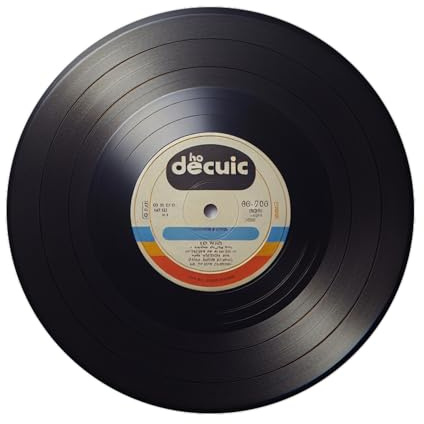 speecheese Retro Schallplatte Magnet rund Kreisförmiges Vinyl-Design Musik-Vintage Label Vintage fiktiv