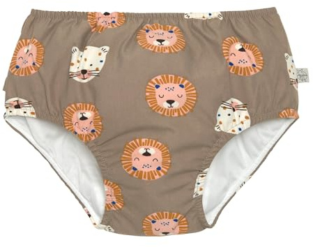 LÄSSIG Baby-und Kleinkind-Schwimmwindel Badewindel Badehose mit Windel mit UV-Schutz Wild Cats choco 13-18 Monate