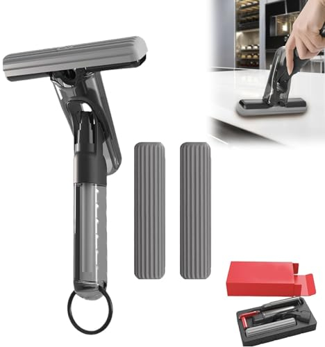 RICOKJRDE Mini Spazzolone Spray per La Pulizia del Piano di Lavoro, Mini Spazzolone Portatile Autostrizzante per La Pulizia del Piano di Lavoro, Mini Spazzolone Autostrizzante con Spray (B)