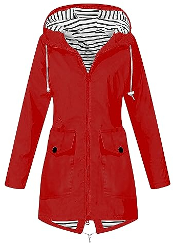 Regenjacke Damen Gutschein Wasserdichte Softshelljacke Outdoorjacke Atmungsaktive Packbare Übergangsjacke Leichte Jacke mit Kapuze für Frühlings Herbst zum Wandern Trekking Fahrrad Sale Angebote