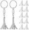 Toddmomy 12 pièces Tour Eiffel Porte-clés : alliage Tour Eiffel Pendentif Porte-clés Souvenirs français pour porte-monnaie Pendentif Porte-clés de voiture Cadeaux de fête