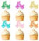 Blumomon 24 Pcs Roller Skating Shoes Cupcake Toppers Glitter Roller Skates Cupcake Decorations Picks Sport Skating Theme Birthday Party Cake Decorations Supplies