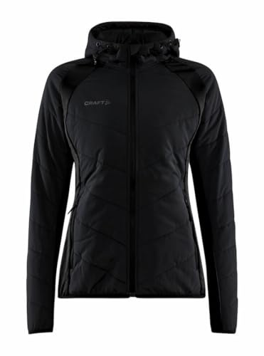 Craft Damen Adv Explore Hybrid Übergangsjacke Damen | Leichte, Wattierte Windjacke mit Jersey-einsätzen | Verstellbare Kapuze Jacke (1er Pack)