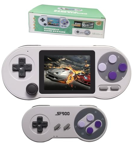 Damcoola Consola de Videojuegos de Mano Construido en 6000+ Juegos, Juegos Retro de Mano Soporte de Salida de TV Soporte de Descarga , Regalo para Adultos,Mini Gamepad portátil para niños y niñas