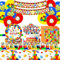 Building Block Party Supplies - Kids' Birthday Party Decoration Set, Tableware, Balloons, Plates, Napkins, Table Cloth