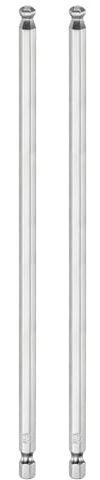 QUARKZMAN 2 Stück Kugelkopf Innensechskant Schraubendreher 6mm(H6.0) Sechskantschaft Ball End Hex 200mm Lange Magnetischen 1/4 S2 Legierter Stahl Schraubendreher Bitsatz Elektrowerkzeuge