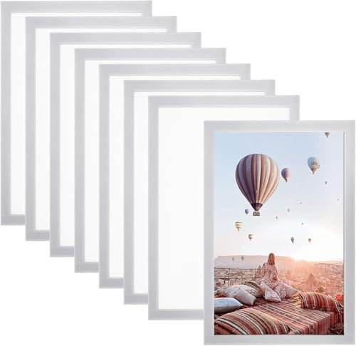 A4 Magnetic Photo Frames - 10Pack Magnetic Frames with Self Adhesive Tape, Display for Signs/Posters/Certificates