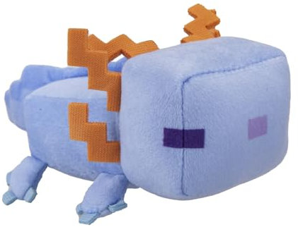 VFM - Minecraft Blue Axolotl Soft Toy Clip On Video Game Character-Officially Licensed Plush Stuffed Toy Plush Toy Cute Stuffed Plushie, Gifts for Birthday, Valentine's Day Christmas - 13cm Blue