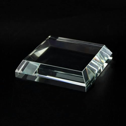 Super Clear K9 Glass Lens Cube Transparent Crystal Optical Photography Display Cuboid Prism Light Home Decor-Pad a 10x10x2cm