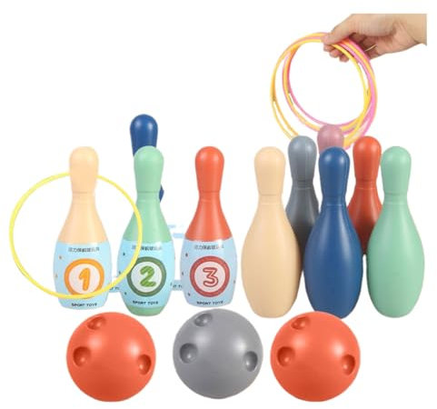 kesurpae Kinder Bowling Set, Spiel, Spielzeug, einfache Lernspiele für Kinder, ABC Spiel für Kinder, Bowlingball, Spielen im Freien, Typ+2