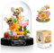 Flower Building Set, Flowers and Insect Animals Micro Building Blocks Kit with Transparent Cover, Creative Flowers Botanical Mini Bricks Toys Birthday Gifts for Adults Boys Girls (Bee+Flower)
