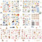8 Stück (400+ Muster) Babyalbum,Sticker Fotoalbum,Scrapbooking Aufkleber zum Gestalten, Baby-Scrapbook-Aufkleber