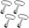 4 llaves cuadradas de 8 mm, llaves cuadradas, llaves de vaso, llaves multiusos de aleación de zinc, para contador de agua de gas, ángulo universal
