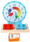 PHENOFICE Ensemble De 2 Horloges en Bois pour Garçon Et Filles Joujou d'apprentissage De L'heure Jeu Éducatif pour Bébé