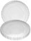 Elegant Silver 13-inch Clear Acrylic Charger Plates with Gold Beaded Rim – Perfect for Weddings, Parties, and Home Dining, Decorative and Affordable Clear Charger Plates for Event Table Décor - 6 Pcs