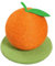 Griffoir pour chat d'intérieur en forme de fruit en sisal naturel pour chatons (orange)