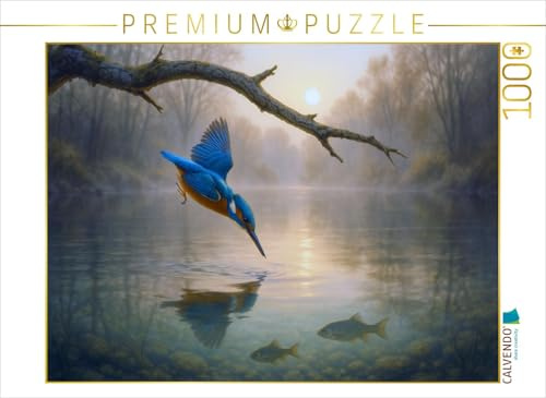 Puzzle · Sturzflug - Eisvogel am Wasser | 1000 Teile · Lege-Größe 64 × 48 cm · CALVENDO Puzzle