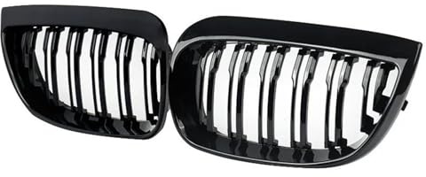 Auto Front Mesh Grille Für 1er-Serie Für E87 5-Türer 2004-2007 Vor-Facelift Paar Frontgrill Schwarz Glänzend Autozubehör