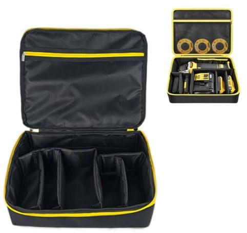 Angle Grinder Tool Bag Impact Driver Bag Case 20v Max* Angle Grinders – Heavy-Duty 600d Oxford Cloth Storage Case with Foam Dividers, Waterproof & Compact Design