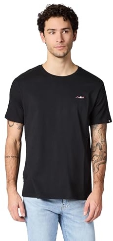 Ragwear Herren Boxy T-Shirt aus GOTS-zertifizierter Bio-Baumwolle (Heavy Weight) mit Rippkragen und Rennwagen-Stickerei Samms G GOTS YOUMODO S-4XL