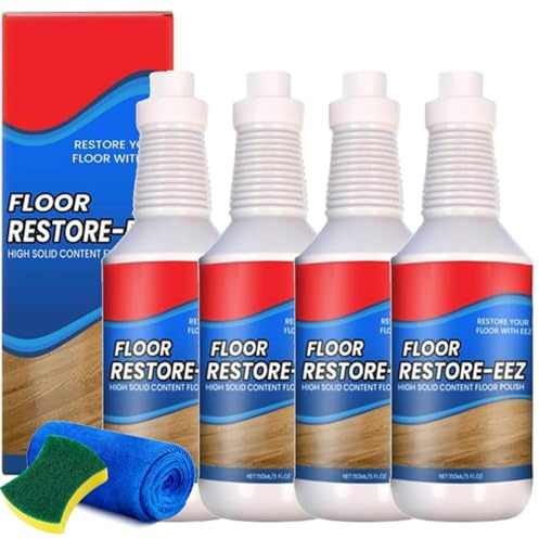 2026 New Floor Restore, 2pcs Bodenrenovierer & Reiniger Ezz Hartholzrenovierer, Laminat Reparaturset, Holzrenovierer, Bodenschutzmittel FüR GläNzendes Holz, Laminat, Vinyl (4PCS)