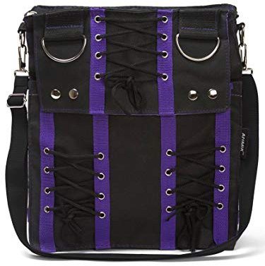 Gravity Threads Damen Korsett Tasche Geldbörse Goth Vamp Rockabilly Punk Deathrock Anime Cosplay, Violett, Einheitsgröße