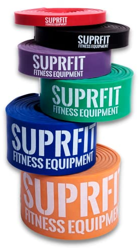 SUPRFIT Qualitäts Resistance Bands als Widerstandsbänder - Fitnessband für Klimmzüge, Cross- und Krafttraining, Fitnessbänder in vers. Stärke & Farben - Extra Stark (Blau) (27 kg bis 68 kg Dehnung)
