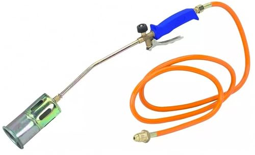 Elma Soplete Chamuscador de Gas I Quemador de Malas Hierbas con Boquilla de Ø 60mm y Manguera de 3m I Agarre Ergonómico Compatible con Gas Butano y Propano
