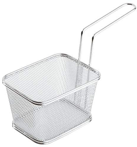 Paderno 41527 – 13 Rectangular Stainless Steel Stainless Steel Basket for Serving Baskets for Serving – Rectangular, Stainless Steel, Stainless Steel, 135 mm, 105 mm
