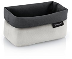 blomus -ARA- Wendekorb M aus pflegeleichter Viskose, Anthrazit, Korb für Aufbewahrung, hochwertige Verarbeitung, exklusive Optik, ideal für Badaccessoires (H / B / T: 7 x 9 x 14 cm, Anthrazit, 68894)