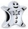 Ferien Christmas Fun Bow Tie Boy Gingerbread Man Cookie Form Charme Bead Für Frauen Für Teenager Oxidiert .925 Sterling Silber Für Europäische Armband