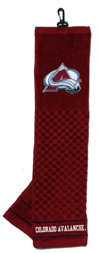 Team Golf NHL Colorado Avalanche Embroidered Golf Towel Embroidered Golf Towel, Checkered Scrubber Design, Embroidered Logo