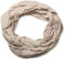 styleBREAKER Damen Jersey Loop Schlauchschal in Crash-Optik | Leichter elastischer Sommerschal Unifarben | Weich & Modisch | One Size, Farbe:Beige