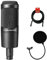 Audio-Technica AT2035 Cardioid Condenser Microphone Bundle with Pop Filter with 2 Layered Mesh and 10-foot XLR Cable
