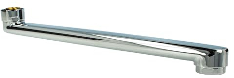 tecuro S-Auslauf für Wand-Armaturen 3/4 Zoll konisch dichtend, Länge 250 mm, Messing verchromt