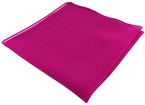TigerTie - feines Chiffon Einstecktuch in Einstecktuch in magenta Uni - Tuch Größe 30 x 30 cm